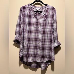 Time and Tru Relaxed Flannel Top.
